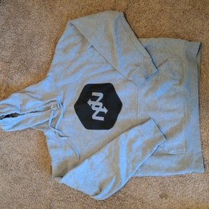 Large hooded grey sweatshirt